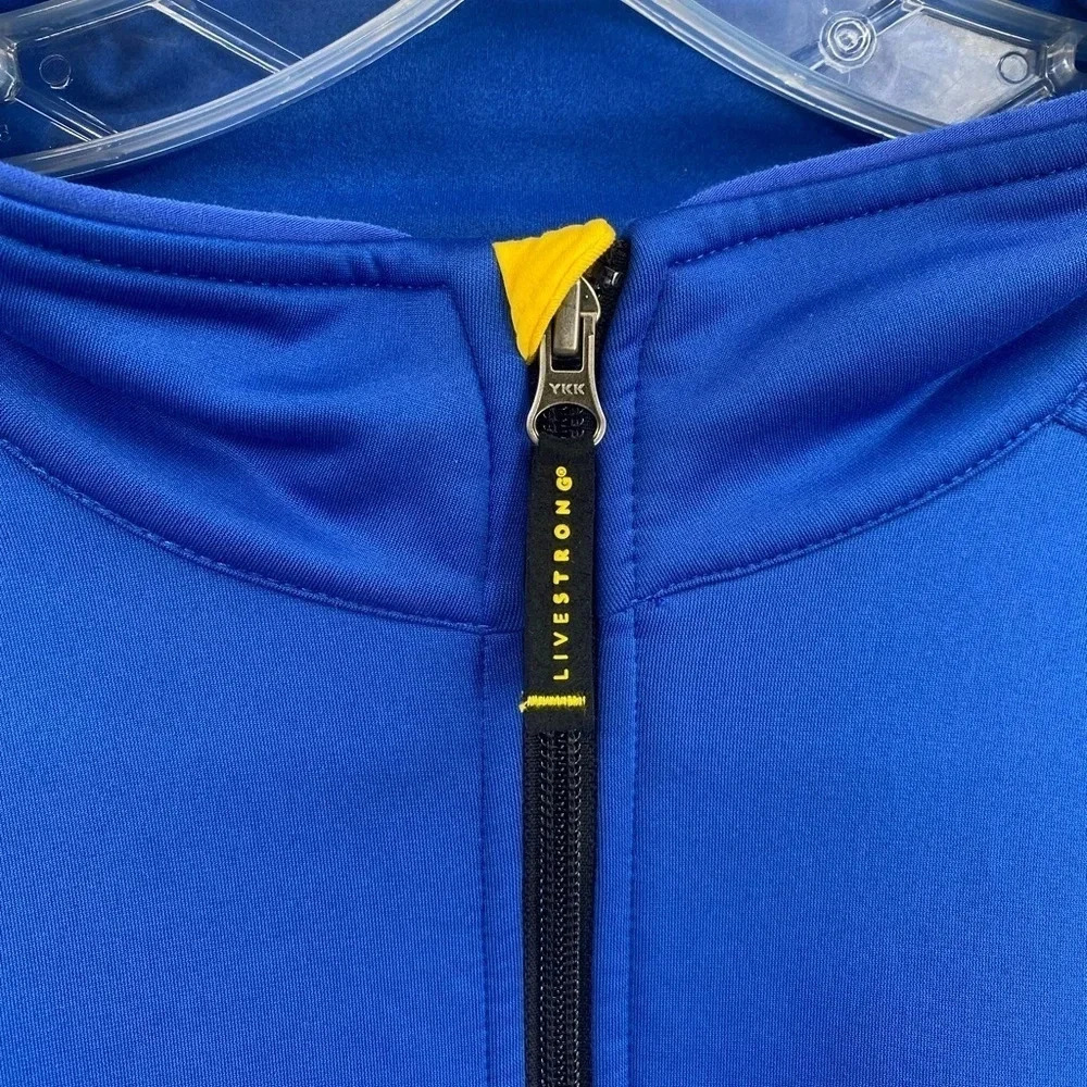 Nike Livestrong Mens DRI Fit Zip Up Jacket Size XLARGE Blue With Black. - Picture 3 of 11